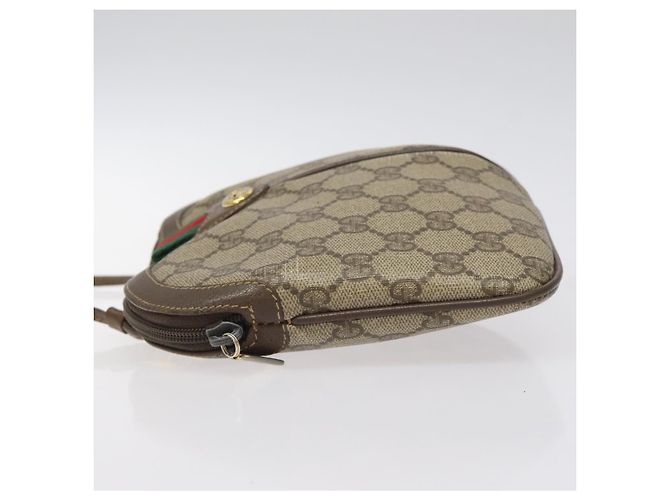 GUCCI GG Supreme Web Sherry Line Borsa a Spalla PVC Beige 904 02 047 Auth 123208 Rosso - vista 4