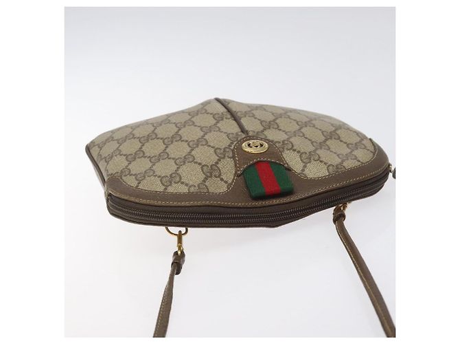 GUCCI GG Supreme Web Sherry Line Borsa a Spalla PVC Beige 904 02 047 Auth 123208 Rosso - vista 6
