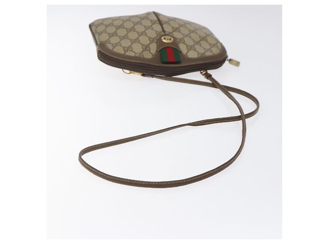 GUCCI GG Supreme Web Sherry Line Borsa a Spalla PVC Beige 904 02 047 Auth 123208 Rosso - vista 7
