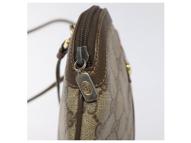 GUCCI GG Supreme Web Sherry Line Borsa a Spalla PVC Beige 904 02 047 Auth 123208 Rosso - vista 9