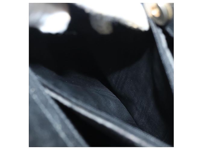 Borsa a Mano GUCCI Bamboo Camoscio Nero Oro Auth ep9059 D'oro - vista 11
