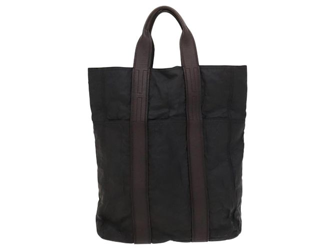 Hermès HERMES Acapulco Cabas MM Borsa Tote in Nylon Marrone Auth bs25764 - vista 2