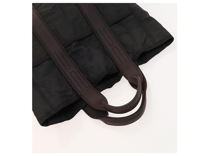 Hermès HERMES Acapulco Cabas MM Borsa Tote in Nylon Marrone Auth bs25764 - vista 6