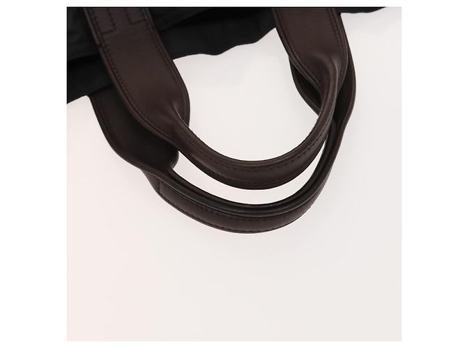 Hermès HERMES Acapulco Cabas MM Borsa Tote in Nylon Marrone Auth bs25764 - vista 7
