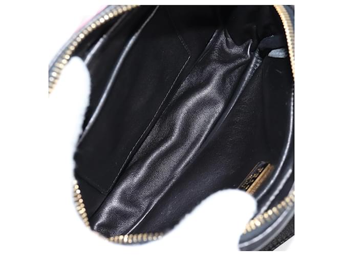 Ribbon PRADA Borsa a Spalla in Pelle Nera e Oro Auth BD2127V Nero D'oro - vista 11