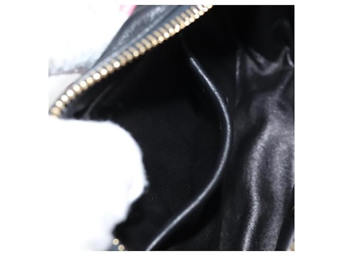 Ribbon PRADA Borsa a Spalla in Pelle Nera e Oro Auth BD2127V Nero D'oro - vista 24
