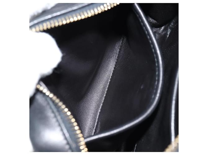 Ribbon PRADA Borsa a Spalla in Pelle Nera e Oro Auth BD2127V Nero D'oro - vista 25