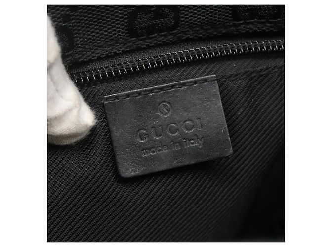 Borsa a Spalla GUCCI GG Canvas Nero Oro 019 0375 Auth SW809 D'oro - vista 18
