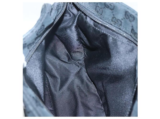 Borsa a Spalla GUCCI GG Canvas Nero Oro 019 0375 Auth SW809 D'oro - vista 20