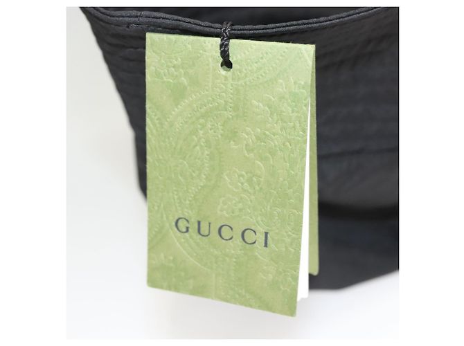 Cappello GUCCI Nylon L Nero 729470 Auth 118857M - vista 11