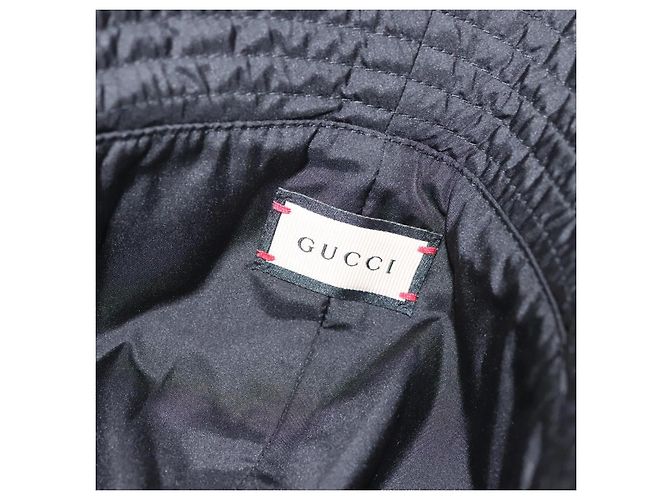 Cappello GUCCI Nylon L Nero 729470 Auth 118857M - vista 14