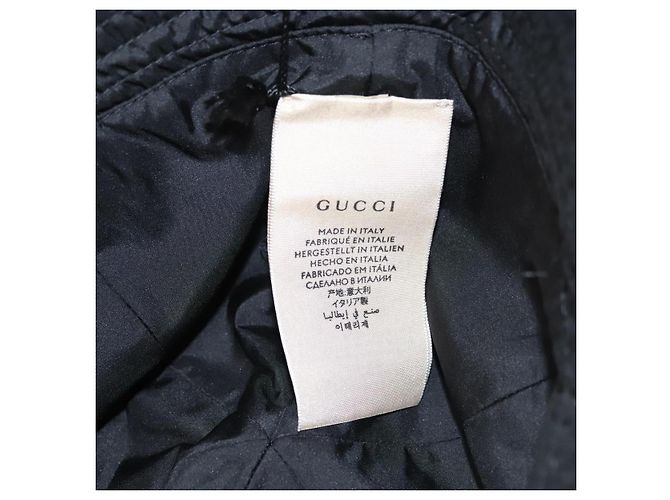 Cappello GUCCI Nylon L Nero 729470 Auth 118857M - vista 15