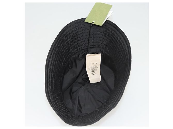 Cappello GUCCI Nylon L Nero 729470 Auth 118857M - vista 7