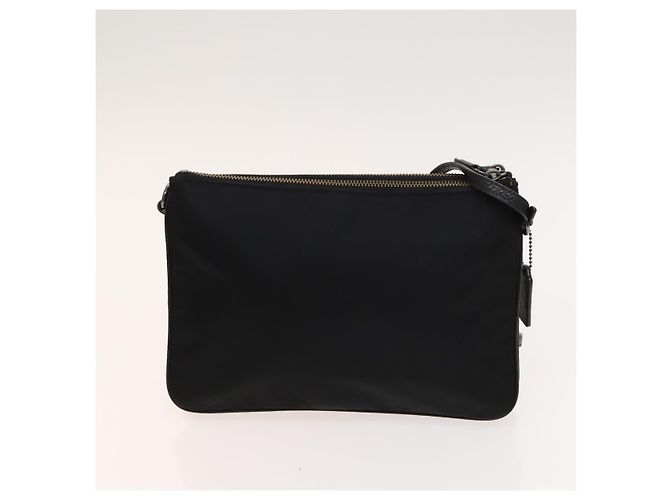 Borsa a spalla Coach in nylon e tela 3 pezzi nero beige arancione Auth bs25684 - vista 11