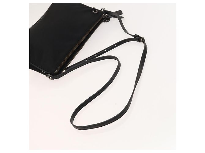 Borsa a spalla Coach in nylon e tela 3 pezzi nero beige arancione Auth bs25684 - vista 13