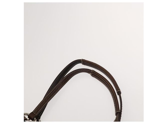 Borsa a spalla Coach in nylon e tela 3 pezzi nero beige arancione Auth bs25684 - vista 22