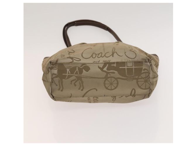 Borsa a spalla Coach in nylon e tela 3 pezzi nero beige arancione Auth bs25684 - vista 23