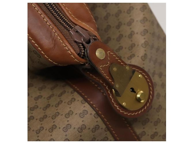 Gucci Borsa Boston Micro GG Supreme PVC Beige Oro 012 024 0467 45 Auth 124459 D'oro - vista 17