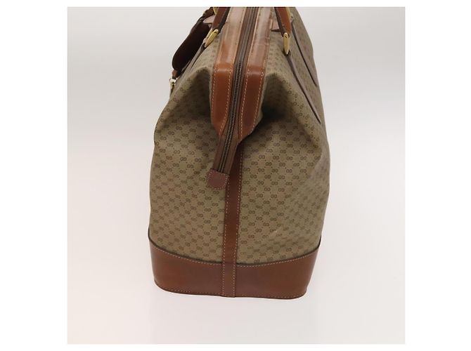 Gucci Borsa Boston Micro GG Supreme PVC Beige Oro 012 024 0467 45 Auth 124459 D'oro - vista 3