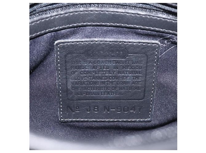 Borsa a spalla Coach in pelle nera argento autentica am8529 Nero - vista 12