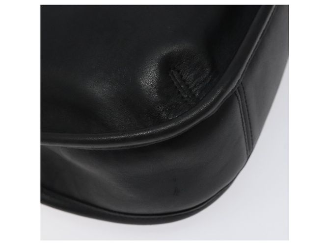 Borsa a spalla Coach in pelle nera argento autentica am8529 Nero - vista 14