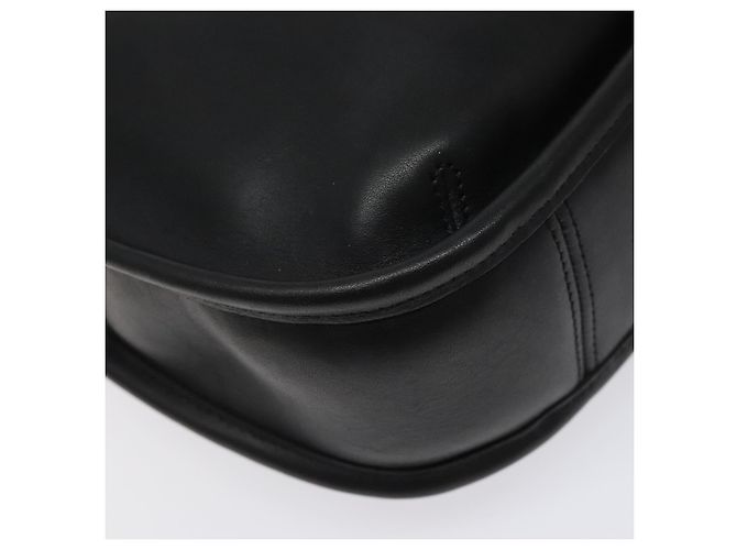 Borsa a spalla Coach in pelle nera argento autentica am8529 Nero - vista 16