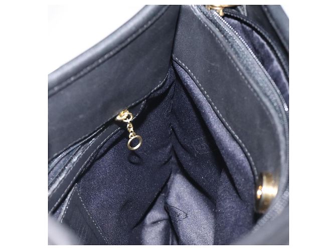 Borsa a spalla Coach in pelle nera argento autentica am8529 Nero - vista 17