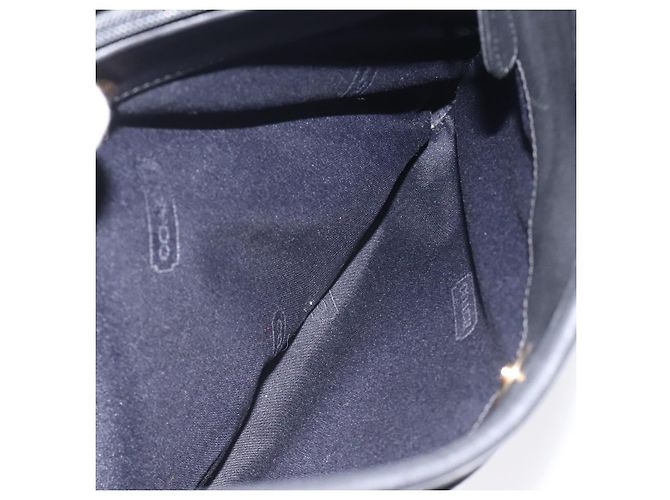 Borsa a spalla Coach in pelle nera argento autentica am8529 Nero - vista 21