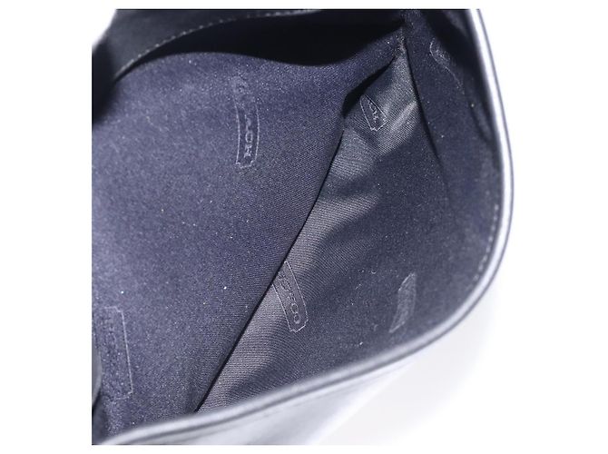 Borsa a spalla Coach in pelle nera argento autentica am8529 Nero - vista 22
