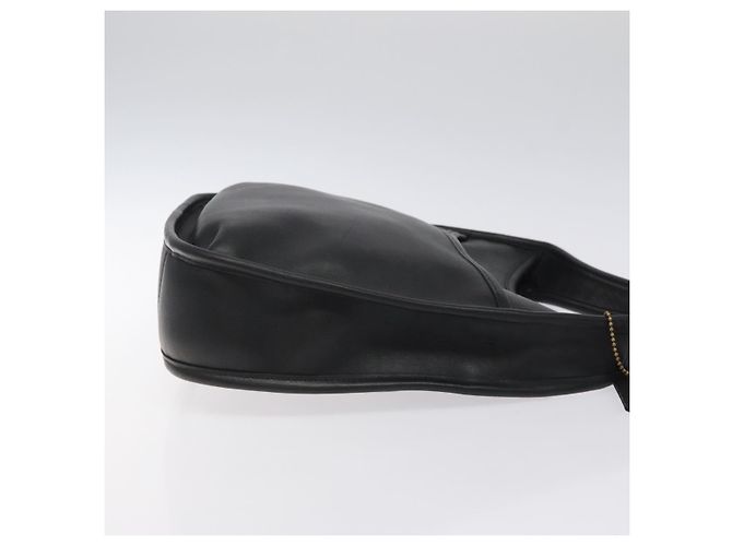 Borsa a spalla Coach in pelle nera argento autentica am8529 Nero - vista 3