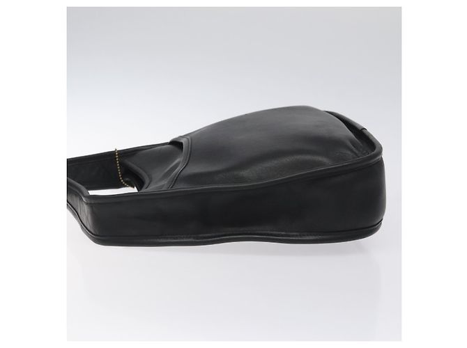Borsa a spalla Coach in pelle nera argento autentica am8529 Nero - vista 4