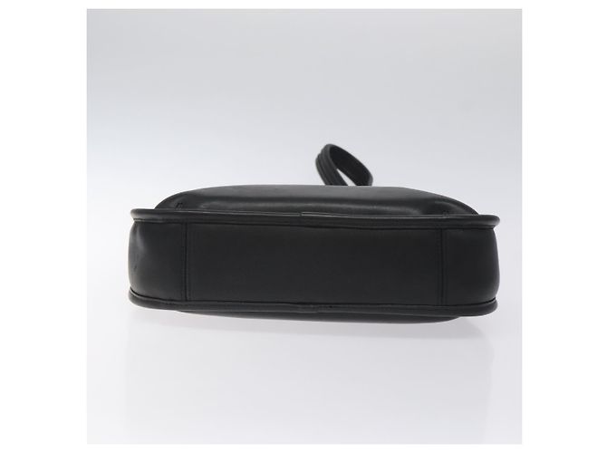Borsa a spalla Coach in pelle nera argento autentica am8529 Nero - vista 5