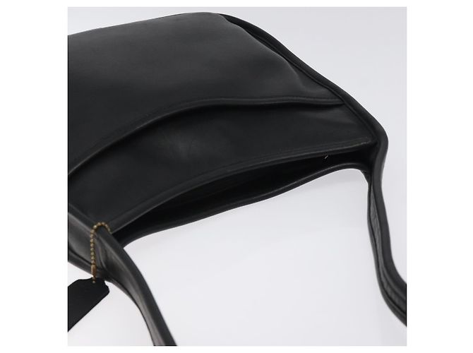 Borsa a spalla Coach in pelle nera argento autentica am8529 Nero - vista 6