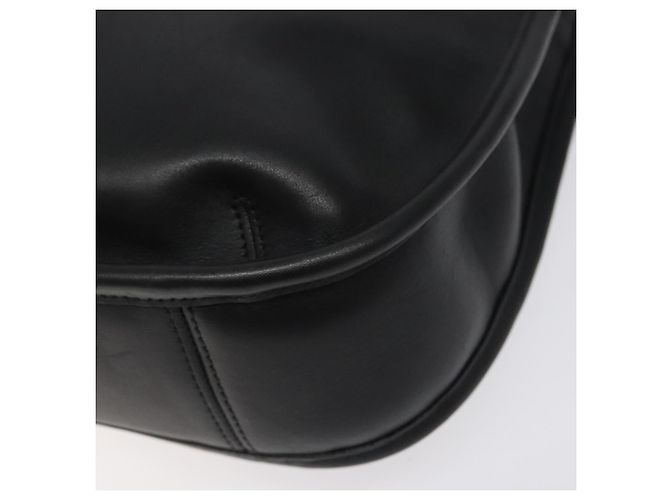 Borsa a spalla Coach in pelle nera argento autentica am8529 Nero - vista 9