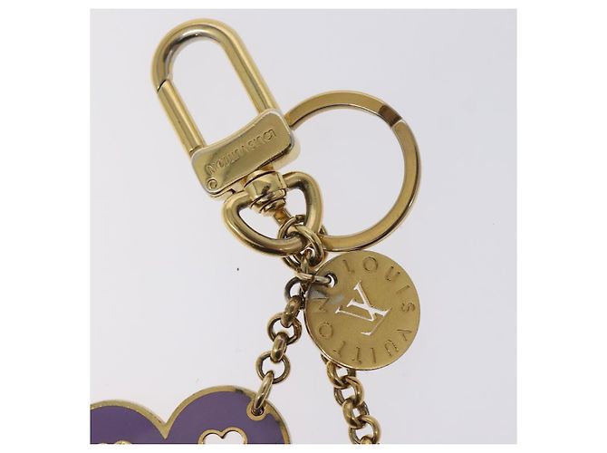 LOUIS VUITTON Portachiavi Looping Charm metallo Oro M66006 LV Auth BD2257 D'oro - vista 5