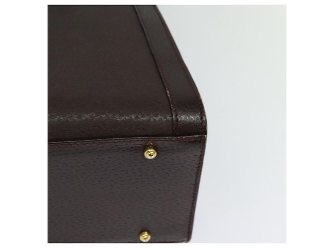 Borsa a mano in pelle Gucci Bamboo marrone oro Auth ep8928 D'oro - vista 16