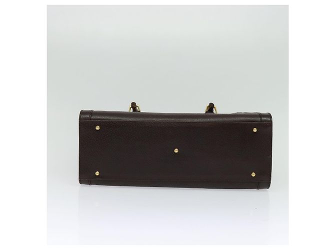 Borsa a mano in pelle Gucci Bamboo marrone oro Auth ep8928 D'oro - vista 5