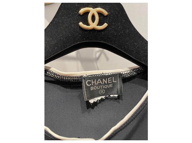 Chanel Crop Top Schwarz Weiß Polyamid - Ansicht 2