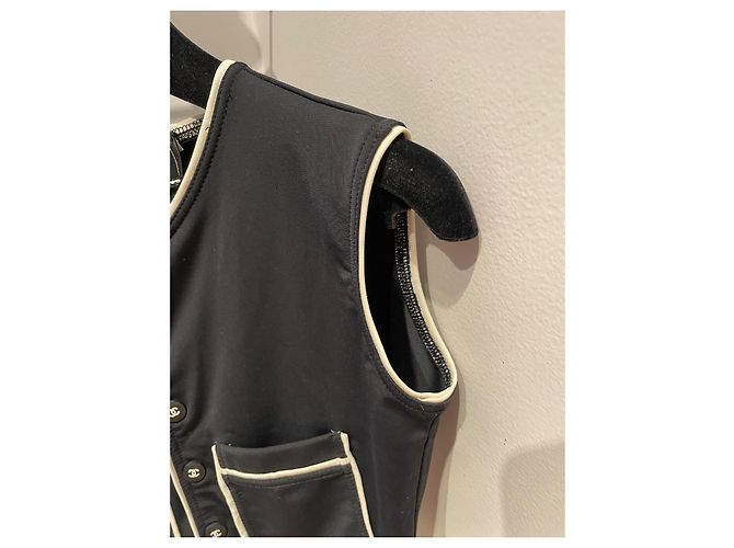 Chanel Crop Top Schwarz Weiß Polyamid - Ansicht 4