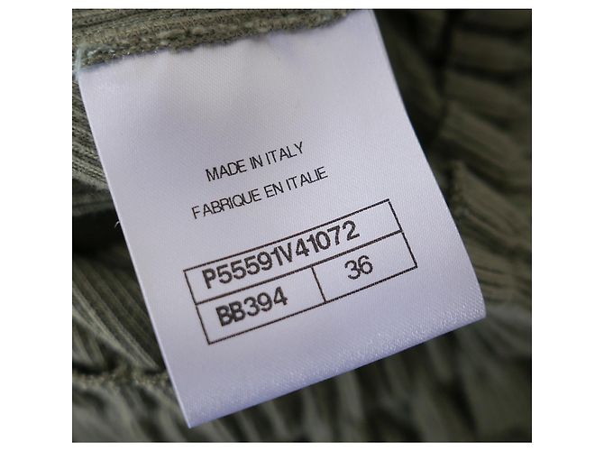 Chanel Top de Punto a Rayas Caqui Crucero 2017 17C Cuba - vista 8