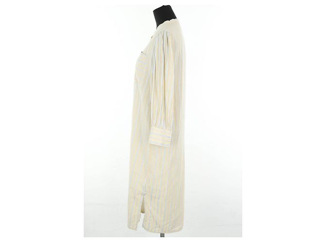 Chloé Stora Vestido de algodón beige - vista 3