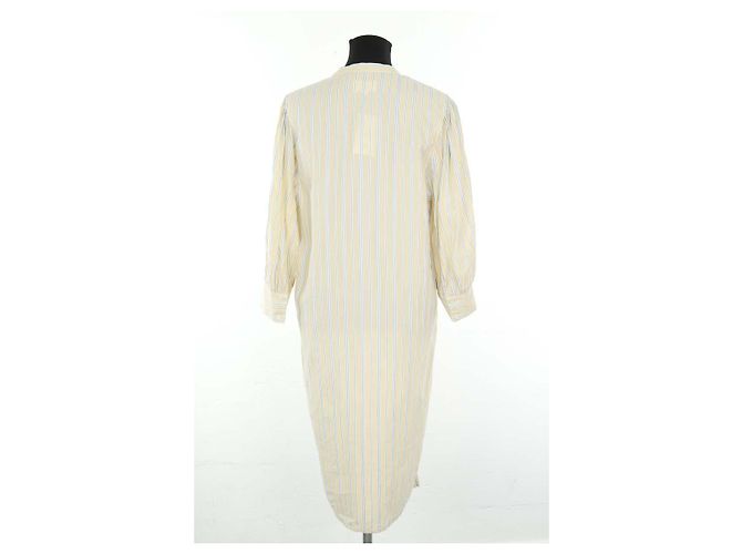 Chloé Stora Vestido de algodón beige - vista 4