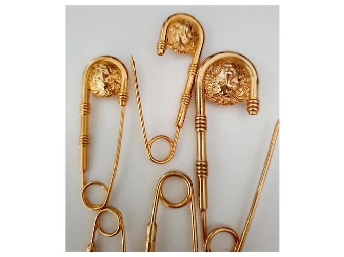 broche VERSACE banhado a ouro - vista 5