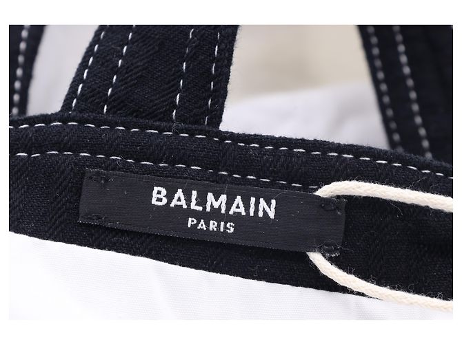 Top recortado de jacquard blanco de algodón adornado de Balmain Multicolor - vista 10