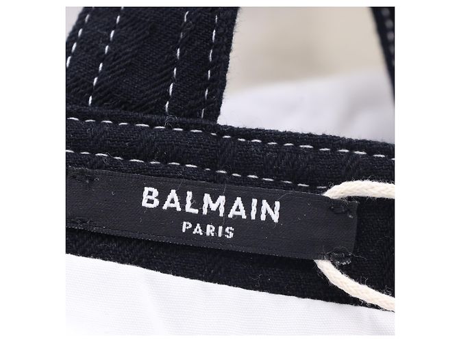 Top recortado de jacquard blanco de algodón adornado de Balmain Multicolor - vista 4