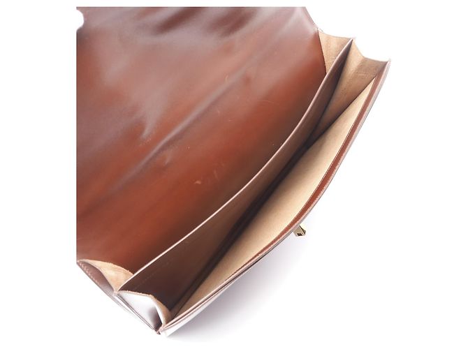 Hermès Sac à Dépêches Box Calf de Hermes Marron - vue 3