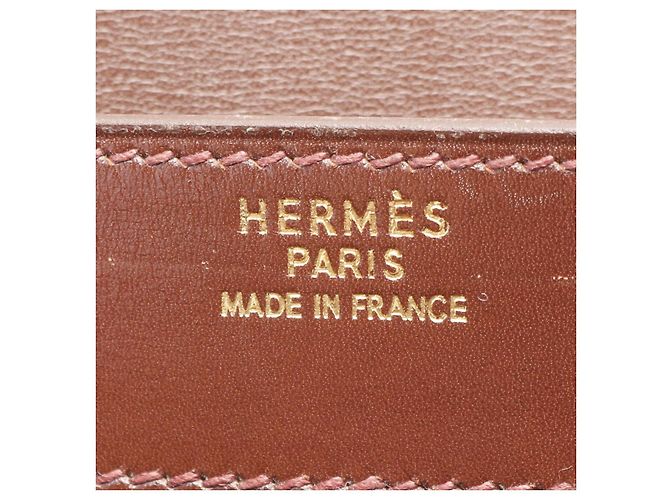 Hermès Sac à Dépêches Box Calf de Hermes Marron - vue 4