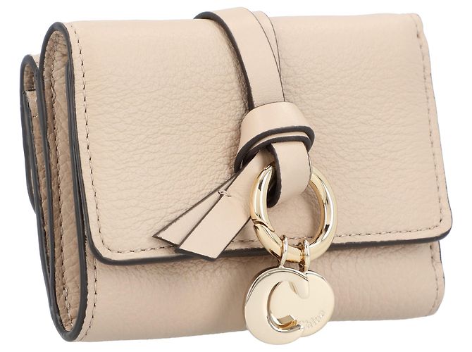 Chloé Alphabet Mini Trifold Geldbörse Braun Beige - Ansicht 2