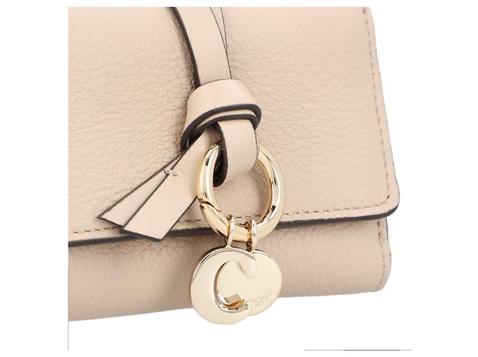 Chloé Alphabet Mini Trifold Geldbörse Braun Beige - Ansicht 5