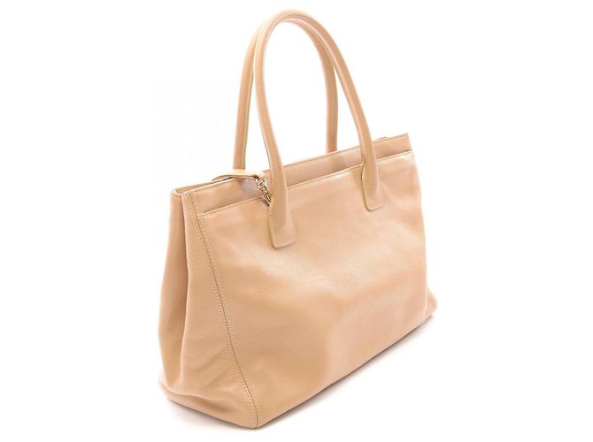 Bolsa Tote de Couro Executive da Chanel Marrom Bege - vista 2